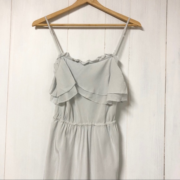 Wilfred Silk Mini Dress Light Grey - Picture 2 of 9